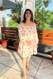 White Daffodil Printed Tier Dress