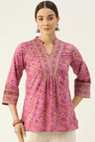 Cotton top with floral pattern