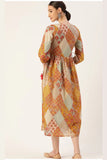 Jodhpur Ethnic Motifs Midi Dress