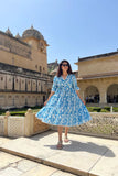 Floral Print Puff Sleeve Dress