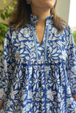 Blue Printed Cotton Dress