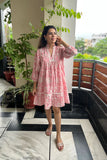 Pink Printed Cotton Dress