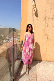 Pink culotte overalls of pure cotton